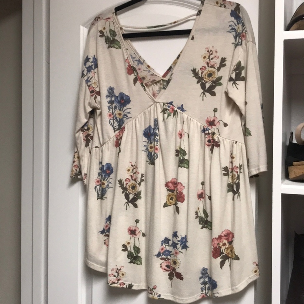 Floral baby doll top